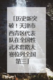历史新突破！天津市西青区代表队在全国性武术套路大赛位列全国第三